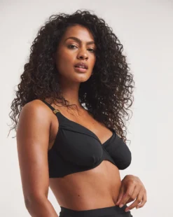 MAGISCULPT Underwired Plunge Bikini Top| Black