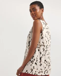 Mono Print V Neck Woven Vest| Mono Print -Cheap Wovinity Store y01gp372721w