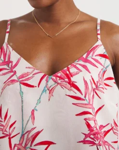 Tropical Print Strappy Cami| Tropical Print -Cheap Wovinity Store y01gp470751w