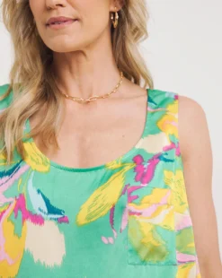 Multi Print Satin Vest| Multi -Cheap Wovinity Store y01gp603707w