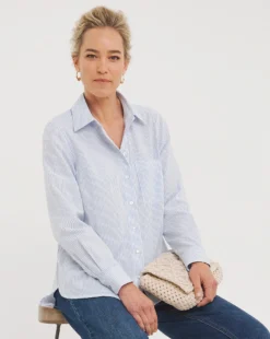 Blue Stripe Essential Shirt| Blue Stripe