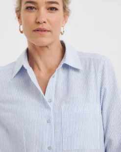 Blue Stripe Essential Shirt| Blue Stripe -Cheap Wovinity Store y01gp944707w