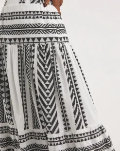 Mono Print Tiered Aztec Full Maxi Skirt| Mono Print -Cheap Wovinity Store y01gz577727w