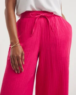 Watermelon Pink Soft Cotton Culottes| Watermelon -Cheap Wovinity Store y01gz624721w