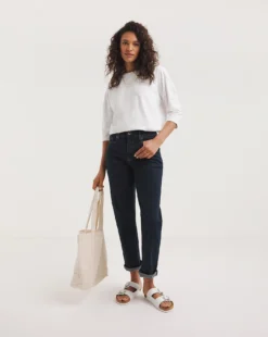 24/7 Indigo Straight Leg Jeans Made With Organic Cotton| Indigo