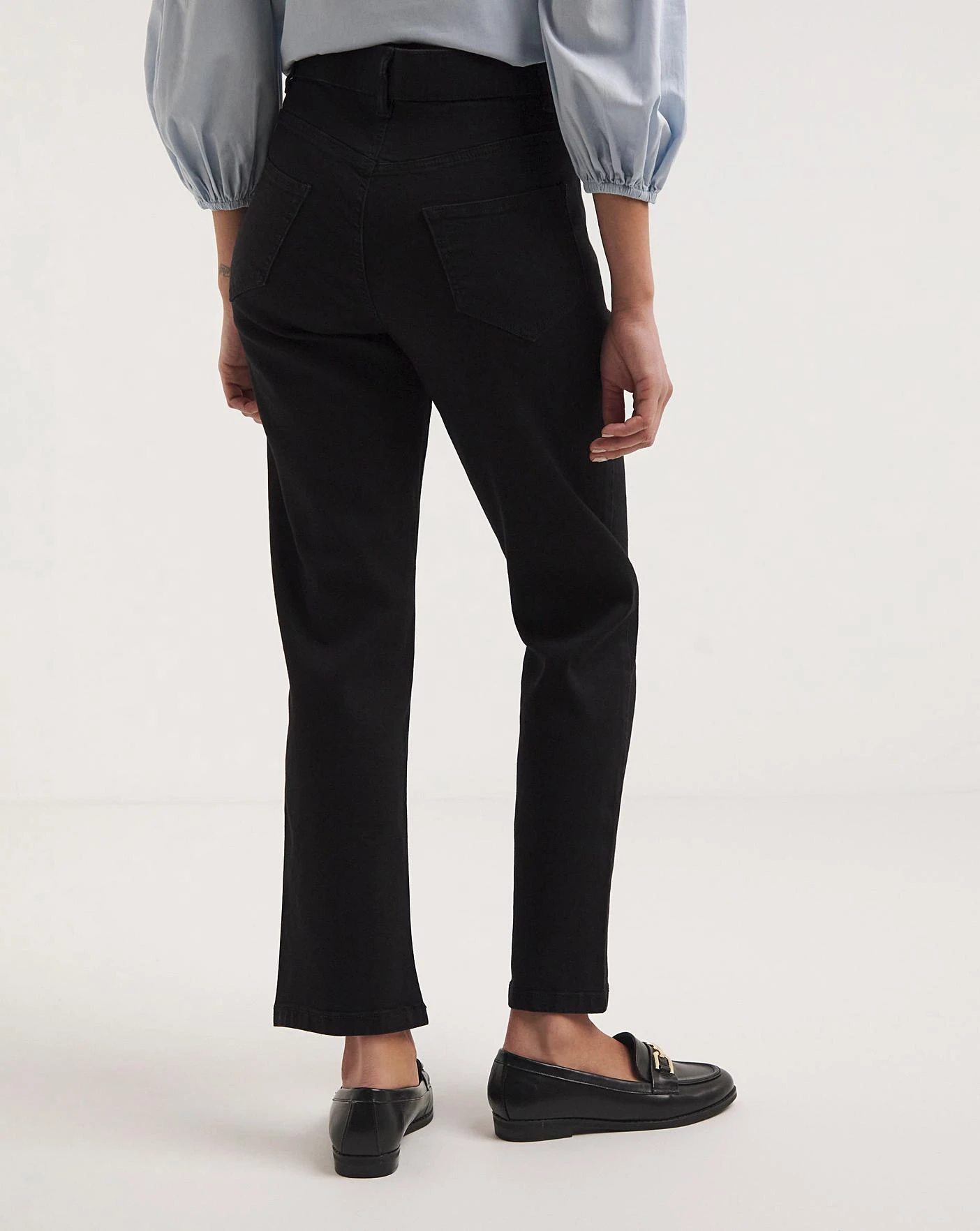 24/7 Black Straight Leg Jeans Made With Organic Cotton| Black 2 24/7 Black Straight Leg Jeans Made With Organic Cotton| Black - Image 2