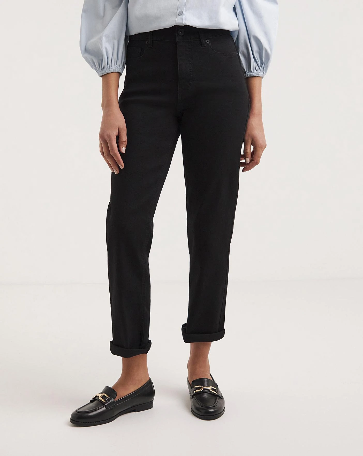 24/7 Black Straight Leg Jeans Made With Organic Cotton| Black 4 24/7 Black Straight Leg Jeans Made With Organic Cotton| Black - Image 4