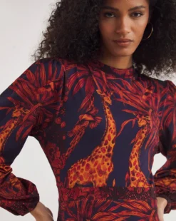 Joe Browns Giraffe Print Jersey Maxi Dress| Orange Multi -Cheap Wovinity Store y01if687737w