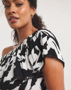 Roma Bardot Maxi Beach Dress| Abstract -Cheap Wovinity Store y01it993727w