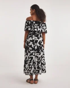 Roma Bardot Maxi Beach Dress| Abstract -Cheap Wovinity Store y01it993728w