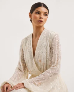 Joanna Hope Embellished Bridal Midi Dress| Ivory -Cheap Wovinity Store y01mn120706w