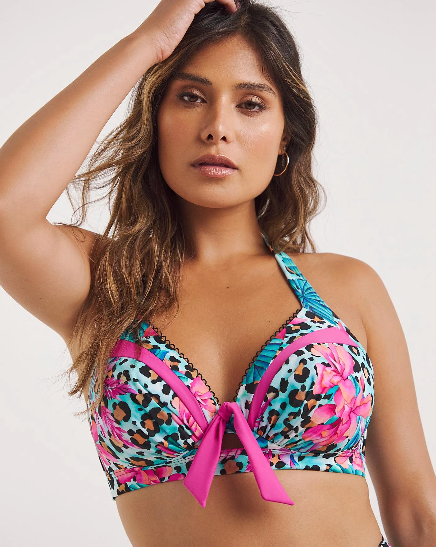 Joe Browns Floral Leopard Bikini Top| Animal Floral 1 Joe Browns Floral Leopard Bikini Top| Animal Floral