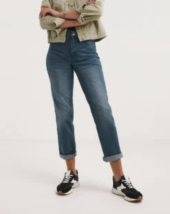 24/7 Vintage Blue Straight Leg Jeans Made With Organic Cotton| Vintage Blue -Cheap Wovinity Store y01nb621736w