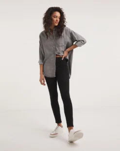 Amber Black Pull On Skinny Jeggings| Black