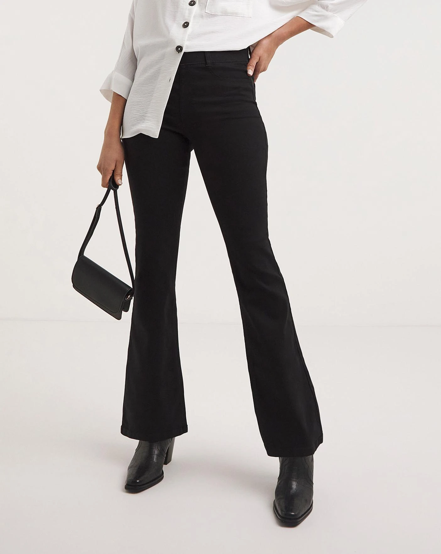 Erin Black Pull On Bootcut Jeggings| Black 6 Erin Black Pull On Bootcut Jeggings| Black - Image 6