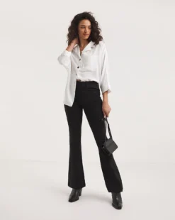 Erin Black Pull On Bootcut Jeggings| Black