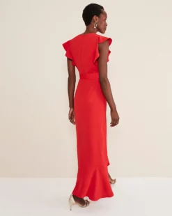 Phase Eight Pheobe Frill Belted Dress| Red 8 Phase Eight Pheobe Frill Belted Dress| Red -Cheap Wovinity Store y01nl294501c