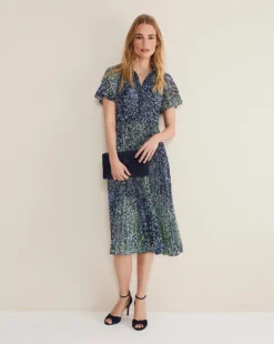 Phase Eight Amelia Petal Shirt Dress| Navy Multi -Cheap Wovinity Store y01nl352572s