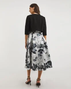 Joanna Hope Prom Dress And Shrug Jacket| Mono Print -Cheap Wovinity Store y01ow435722w