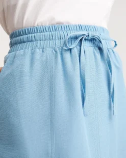 Easy Care Linen Mix Maxi Skirt| Cornflower Blue -Cheap Wovinity Store y01pc287716w