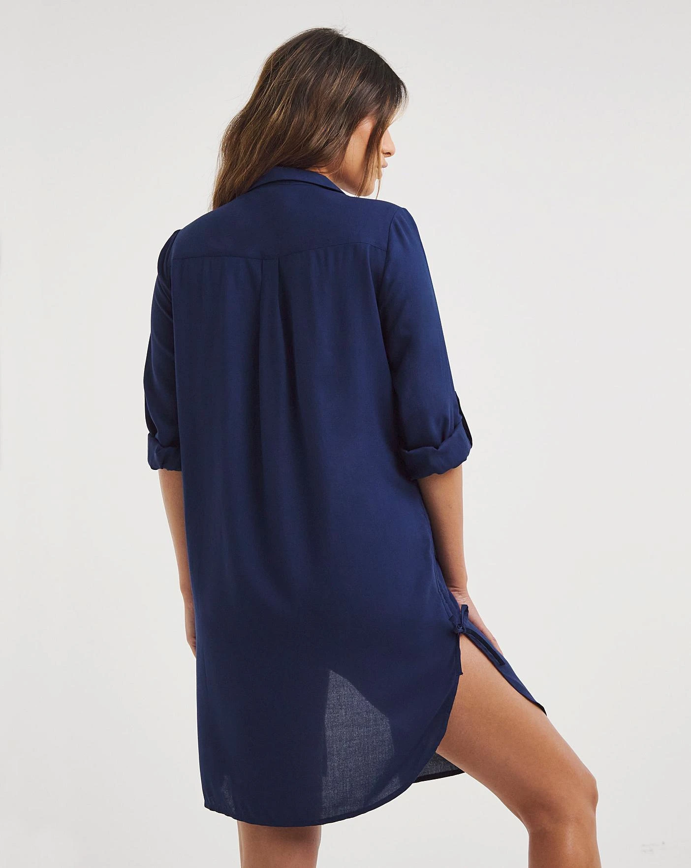 Cotton Beach Shirt| Navy 2 Cotton Beach Shirt| Navy - Image 2