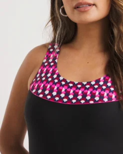 Sports Scoop Neck Swimsuit| Geo Print 7 Sports Scoop Neck Swimsuit| Geo Print -Cheap Wovinity Store y01pq568721w