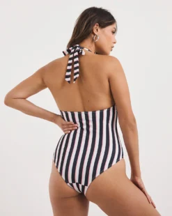 Value Halterneck Swimsuit| STRIPE MIX -Cheap Wovinity Store y01pq646722w