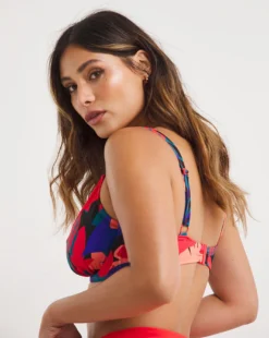 Mix And Match Underwired Non Padded Bikini Top| Red -Cheap Wovinity Store y01qs105751w