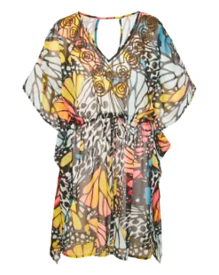 MAGISCULPT Embellished Kaftan| Butterfly Print -Cheap Wovinity Store y01qs303767s