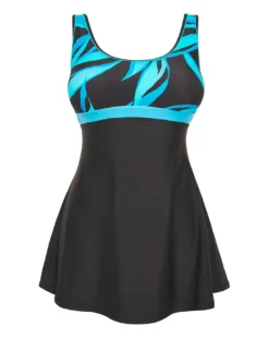 Sports Swimdress With Shorts Attached| Leaf Print -Cheap Wovinity Store y01qs437767s