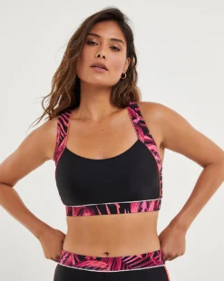 Sports Swim Crop Top| Tropical -Cheap Wovinity Store y01qs455738w