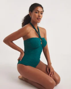 JD Williams Hawaii Animal Jaquard Swimsuit| Teal