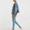 Light Blue Jersey Denim Leggings| Light Blue