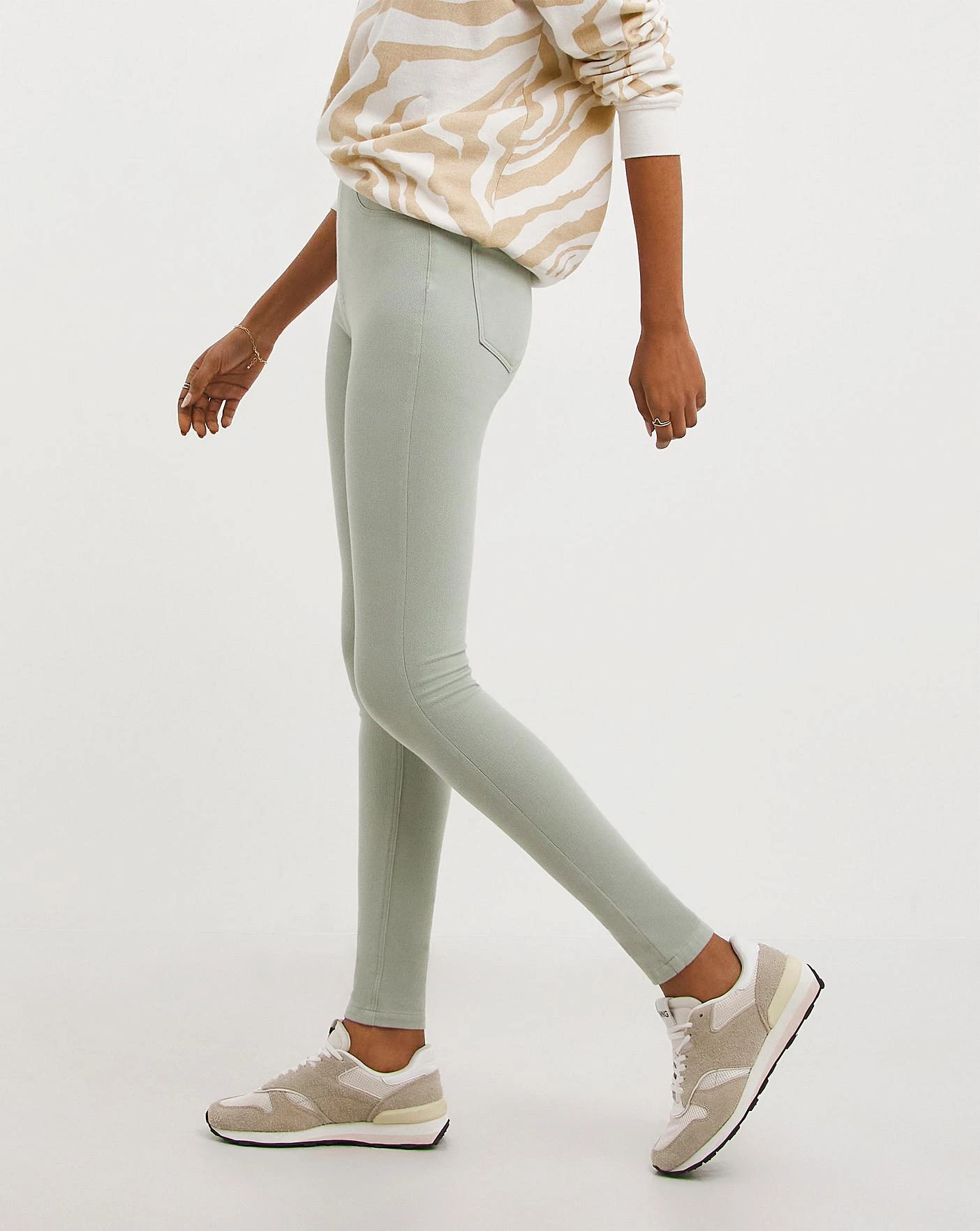 Sage Jersey Denim Leggings| Sage 2 Sage Jersey Denim Leggings| Sage - Image 2