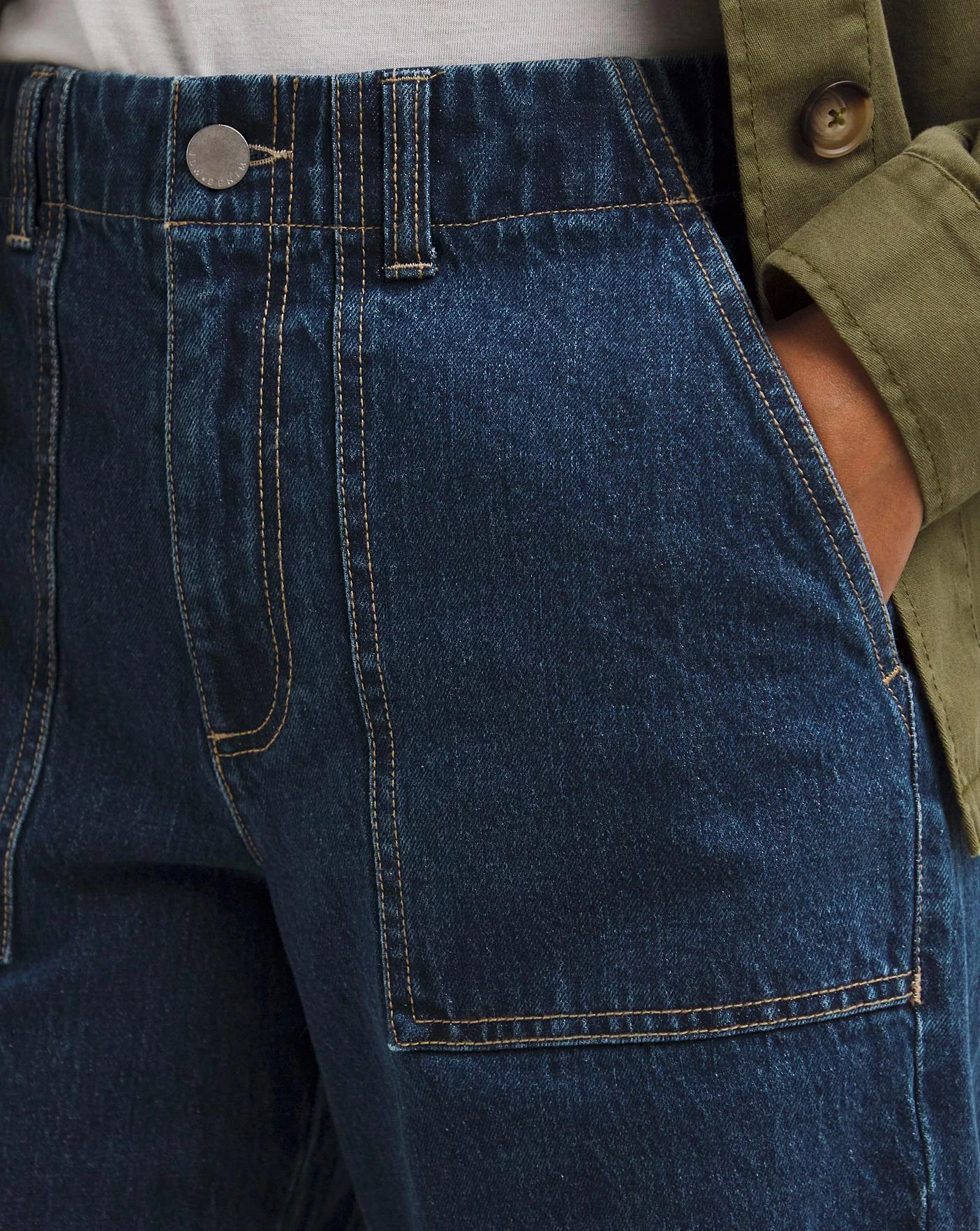 Indigo Straight Leg Cargo Jeans| Indigo 2 Indigo Straight Leg Cargo Jeans| Indigo - Image 2