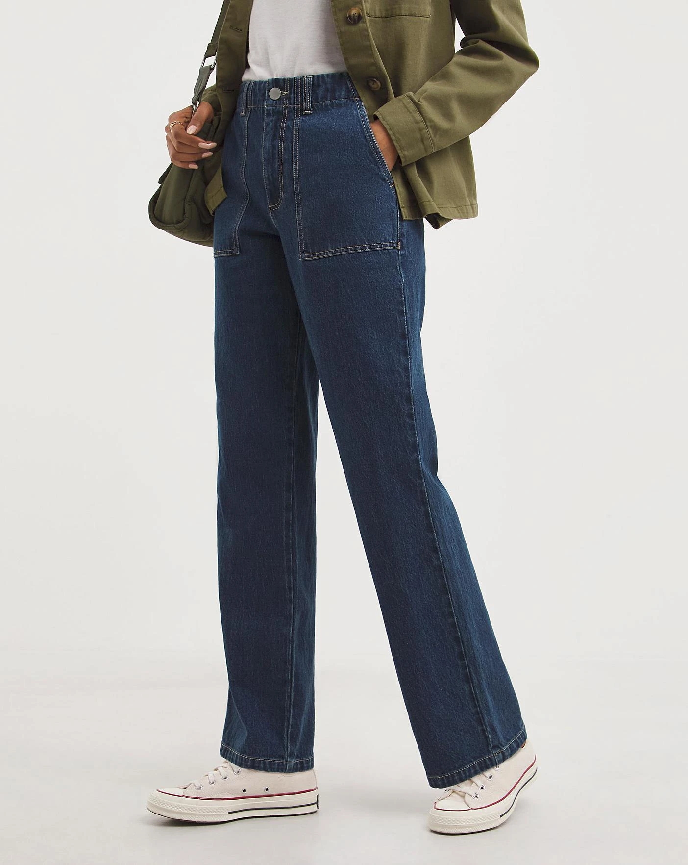 Indigo Straight Leg Cargo Jeans| Indigo 3 Indigo Straight Leg Cargo Jeans| Indigo - Image 3