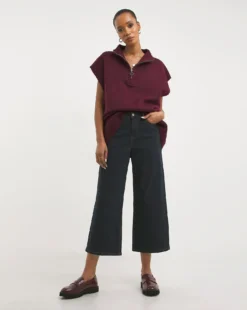 Indigo 24/7 Wide Crop Jeans| Indigo