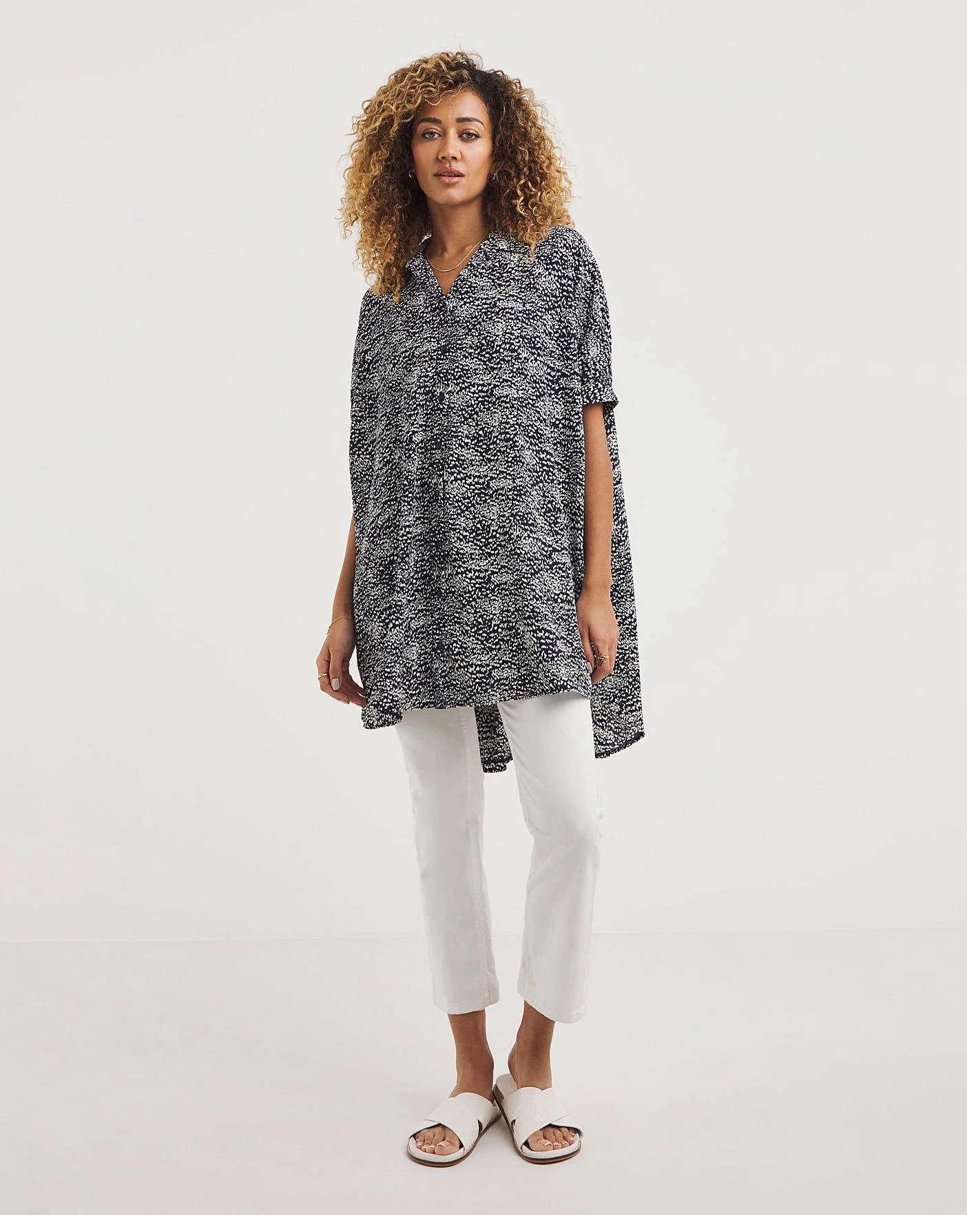 Disney Mono Print Oversized Blouse| Mono Print 3 Disney Mono Print Oversized Blouse| Mono Print - Image 3
