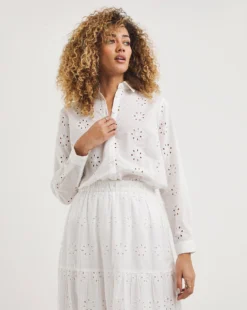 White Broderie Shirt| White
