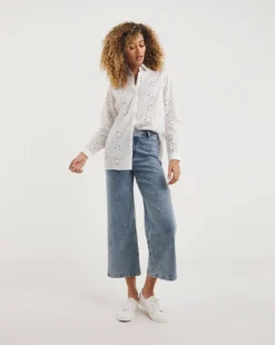 White Broderie Shirt| White -Cheap Wovinity Store y01tu971715w