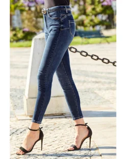 Sosandar Mid Sculpting Skinny Jeans| Blue -Cheap Wovinity Store y01tv132501c