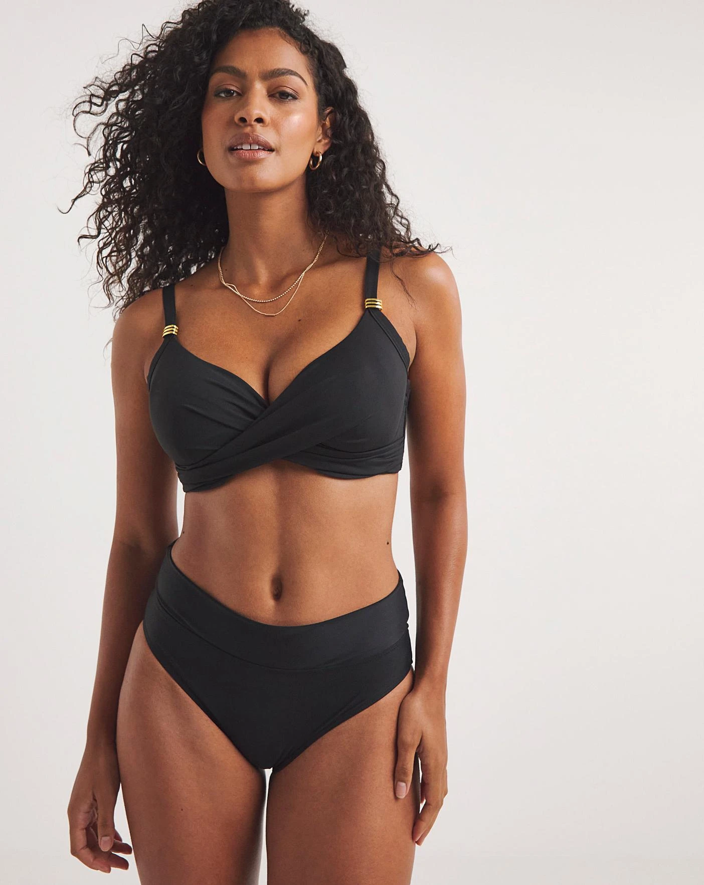 MAGISCULPT Fold Over Shaping Black Bikini Bottoms| Black 1 MAGISCULPT Fold Over Shaping Black Bikini Bottoms| Black