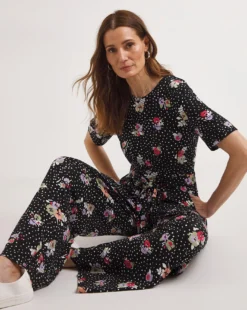 Joe Browns Joe's Must Have Printed Jumpsuit| Black