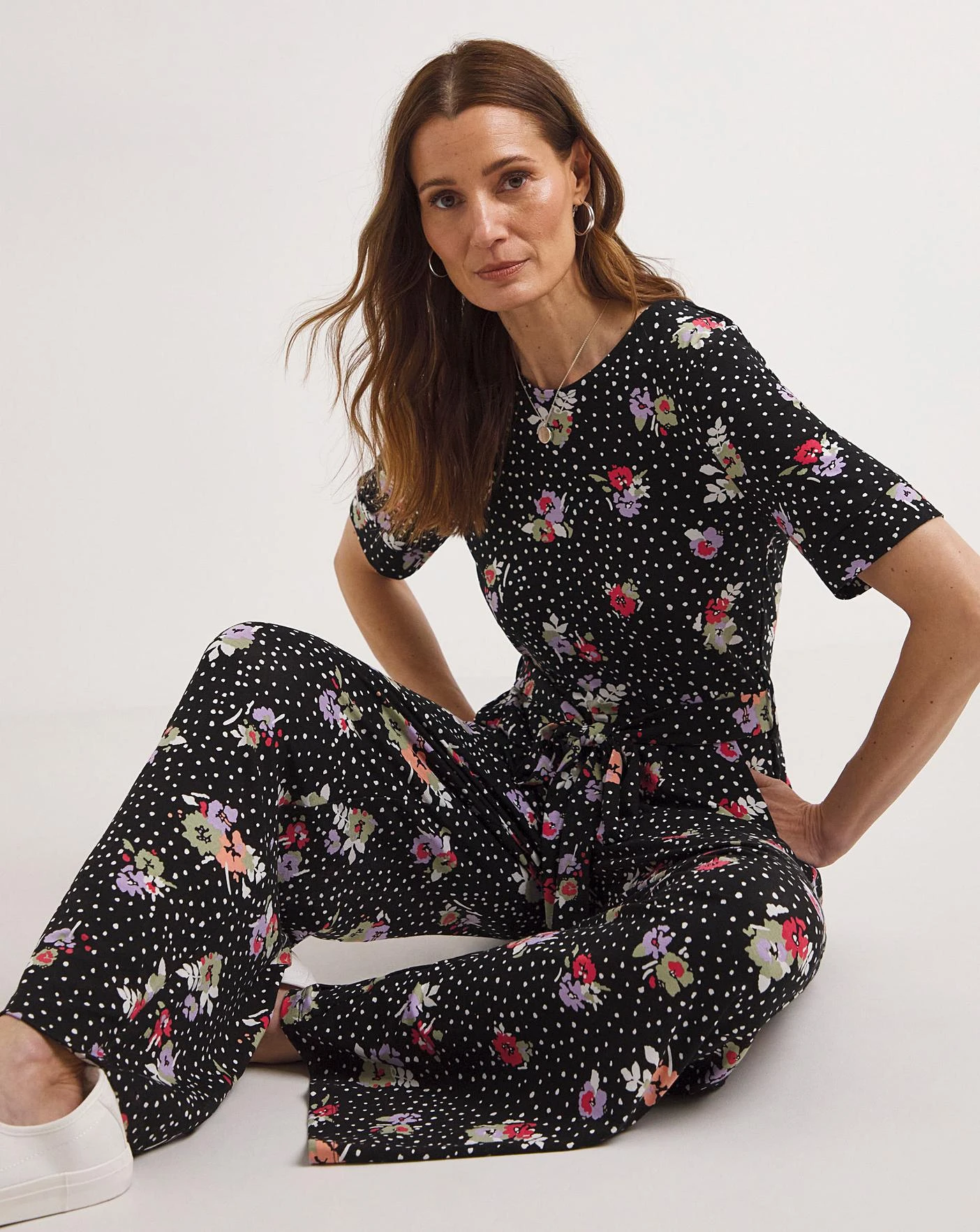 Joe Browns Joe's Must Have Printed Jumpsuit| Black 1 Joe Browns Joe's Must Have Printed Jumpsuit| Black