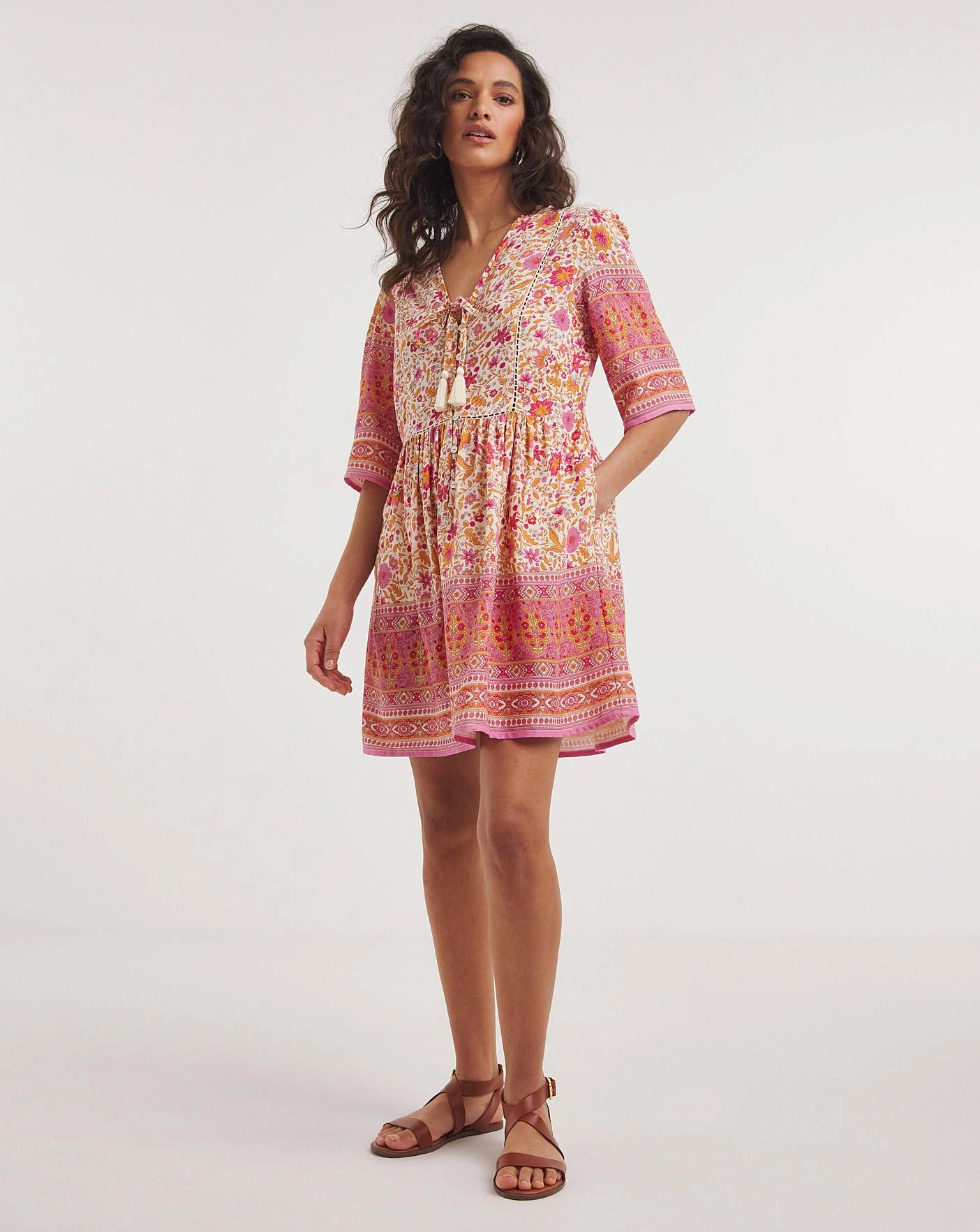 Joe Browns Boho Print Tunic| Pink Multi-coloured 4 Joe Browns Boho Print Tunic| Pink Multi-coloured - Image 4