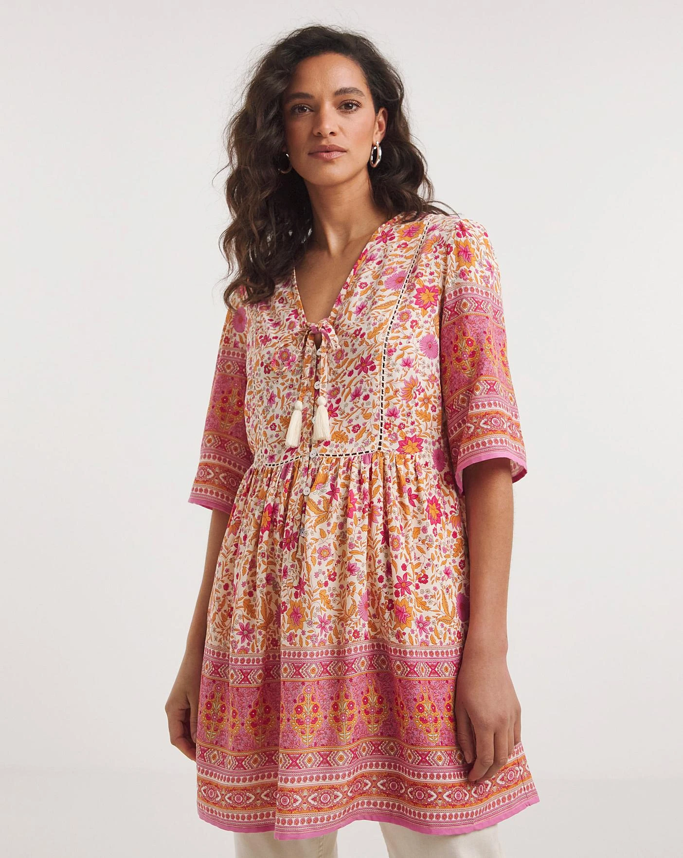 Joe Browns Boho Print Tunic| Pink Multi-coloured 3 Joe Browns Boho Print Tunic| Pink Multi-coloured - Image 3