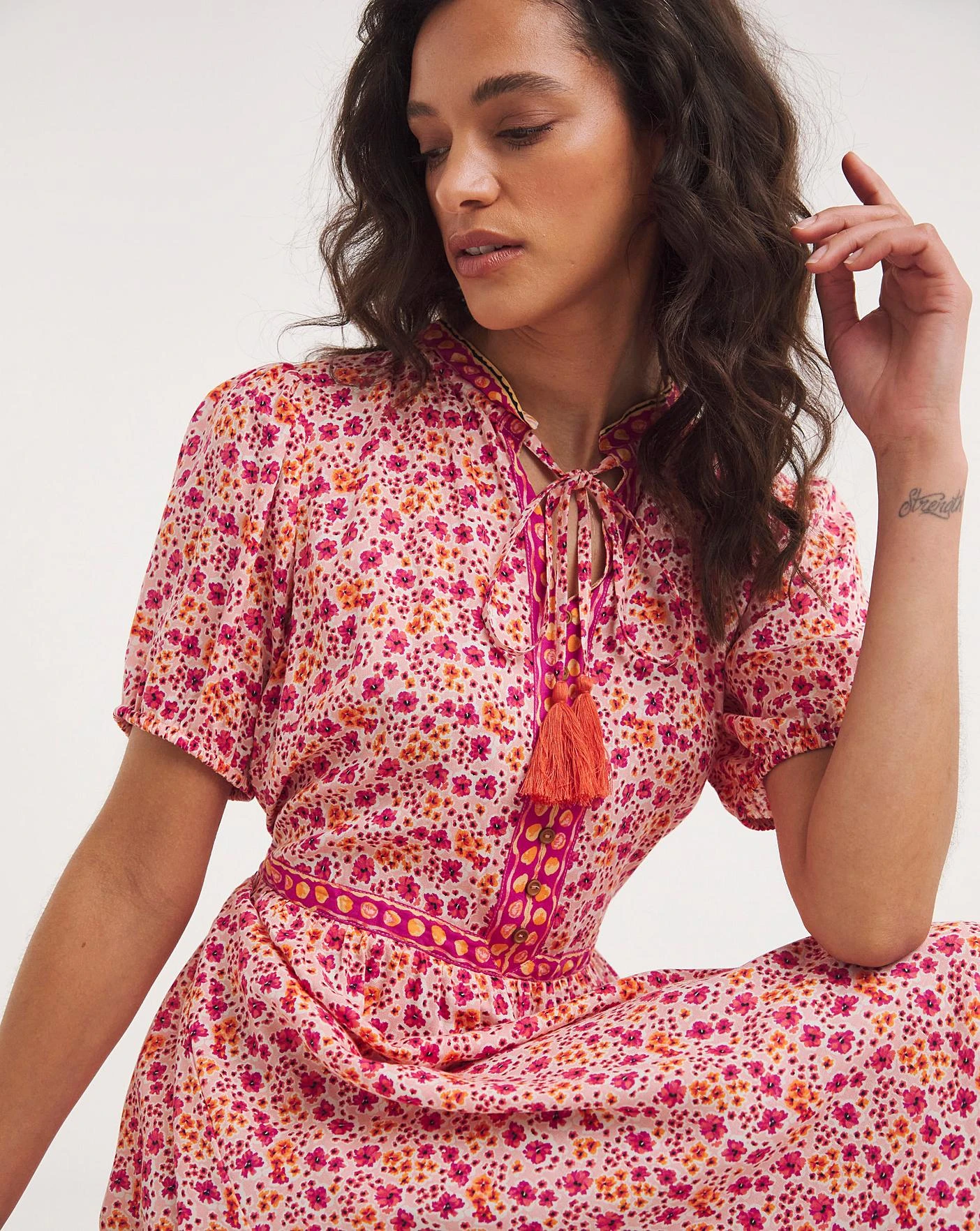 Joe Browns Joe Brown's Ultimate Boho Boarder Tassel Tie Dress| Multi 2 Joe Browns Joe Brown's Ultimate Boho Boarder Tassel Tie Dress| Multi - Image 2