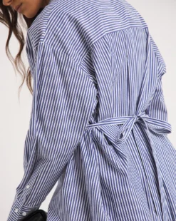 French Connection Rhode Stripe Shirt Dress| Blue White -Cheap Wovinity Store y01ux441731w