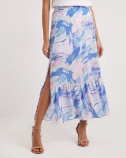 French Connection Dalla Verona Crepe Split Skirt| Blue 7 French Connection Dalla Verona Crepe Split Skirt| Blue -Cheap Wovinity Store y01ux457732w