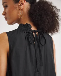 French Connection Rhodes Poplin Tiered Dress| Black -Cheap Wovinity Store y01ux466740w